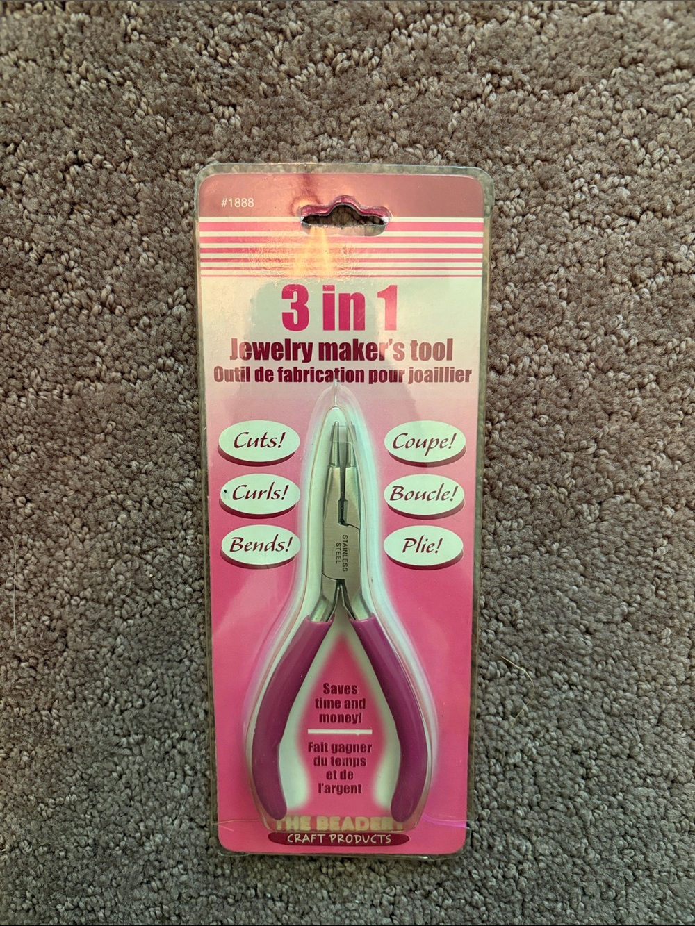 3-in-1 Pink Jewelry Maker's Tool -